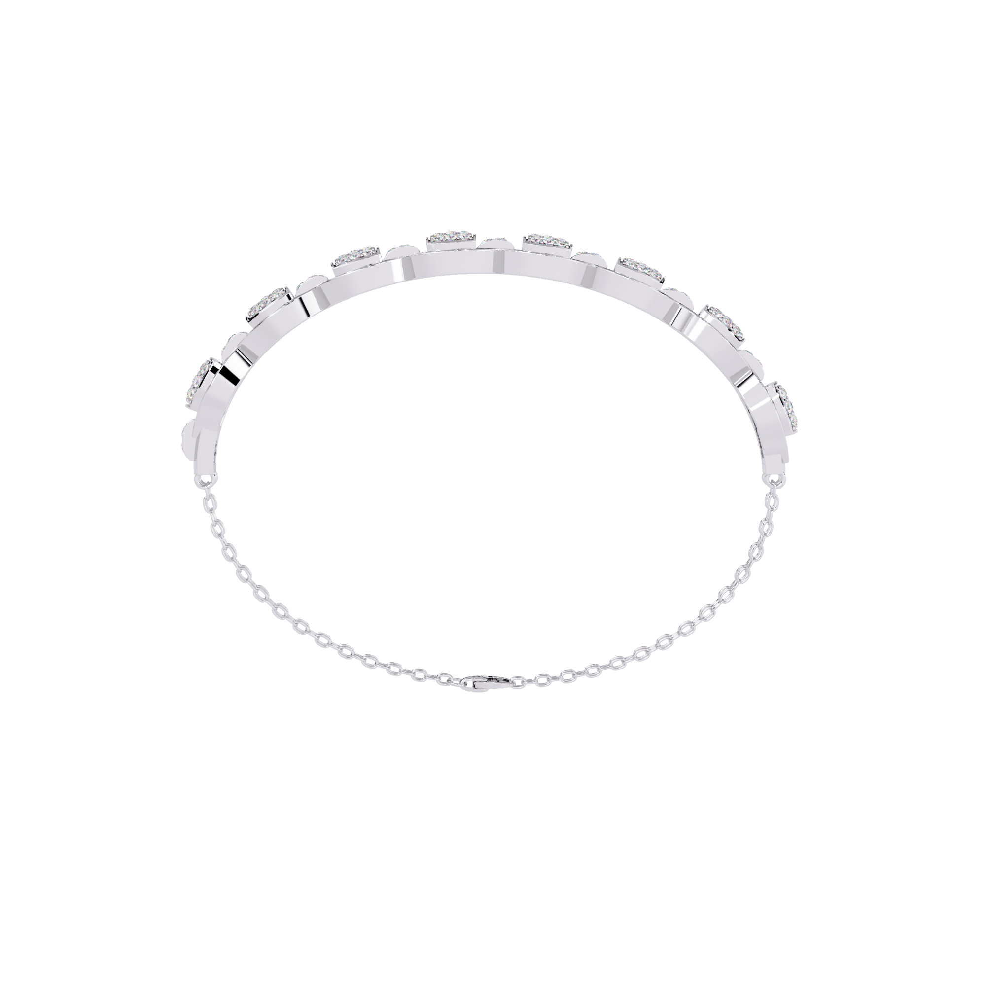 Solitairekart 0.84ct Alternating Link Diamond Bracelet-HI Color, VS-SI Clarity